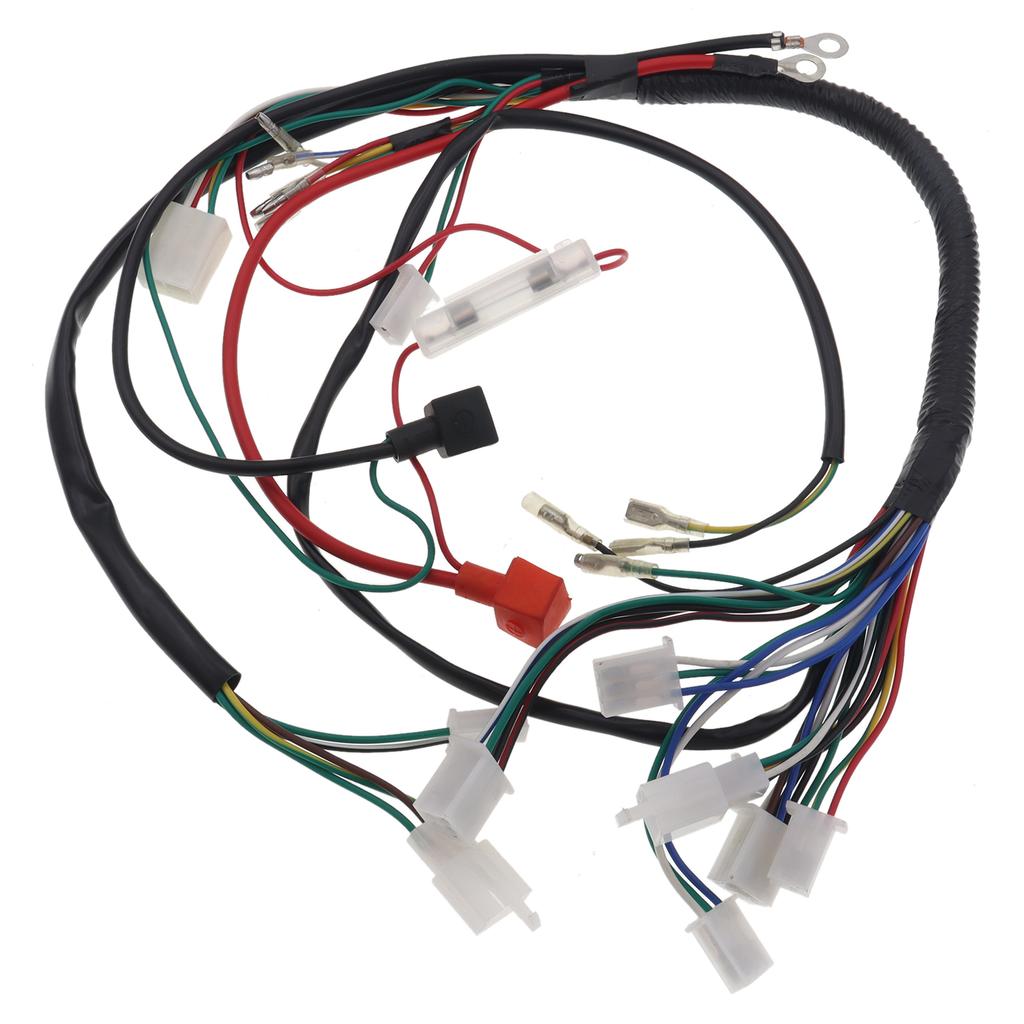 Chicote Elétrico Completo para ATV Quad Pit Bike Buggy Go Kart 50cc 70cc 90cc 110cc 125cc