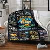Camping Adventure Time Name Blanket Comfortable Soft Lightweight Multiseasonal Blanket For Picnics Couches Offices Beds Living Rooms Perfect Gift For