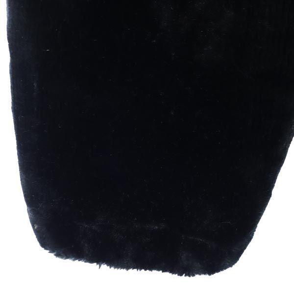 captivity 80s 90s Made in USA Old Fake fur Jacket 45481 black hood Women Used