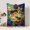 1pc Ben 10 Aliens Flannel Blanket, Soft Skin Friendly with Digital Printing, Various Sizes Available for Family, Friends, Birthday