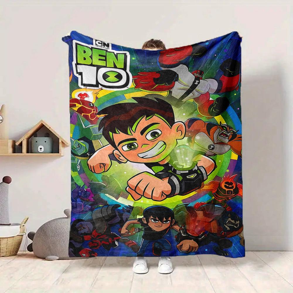 

1pc Ben 10 Aliens Soft Skin-Friendly Flannel with Digital Printing, Various Sizes Available for Family, Friends, Birthday072 130cmx150cm