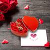 15pcs Heart-Shaped Metal Tin Box Kit with Lids Candies Jewelry Gift Tin Cans Storage Organizer Valentine Wedding Christmas Decor
