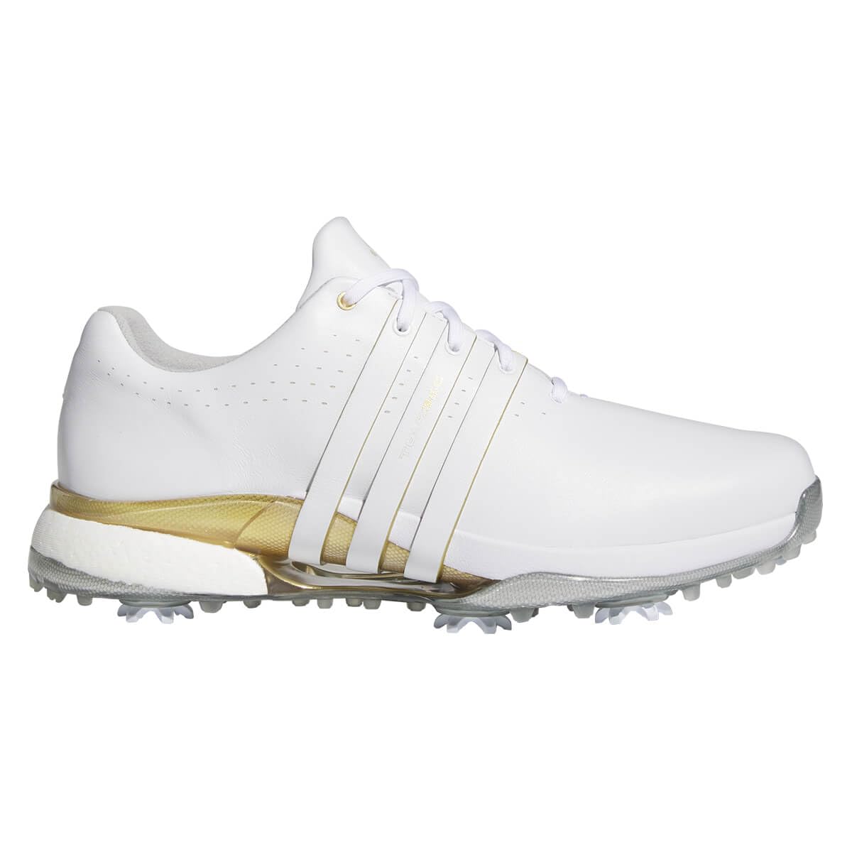 

Кроссовки для гольфа Tour 360 24 Footwear Metallic cm 2E [Adidas Golf] Мужские белые/золотые металлик/серебристые 25.5