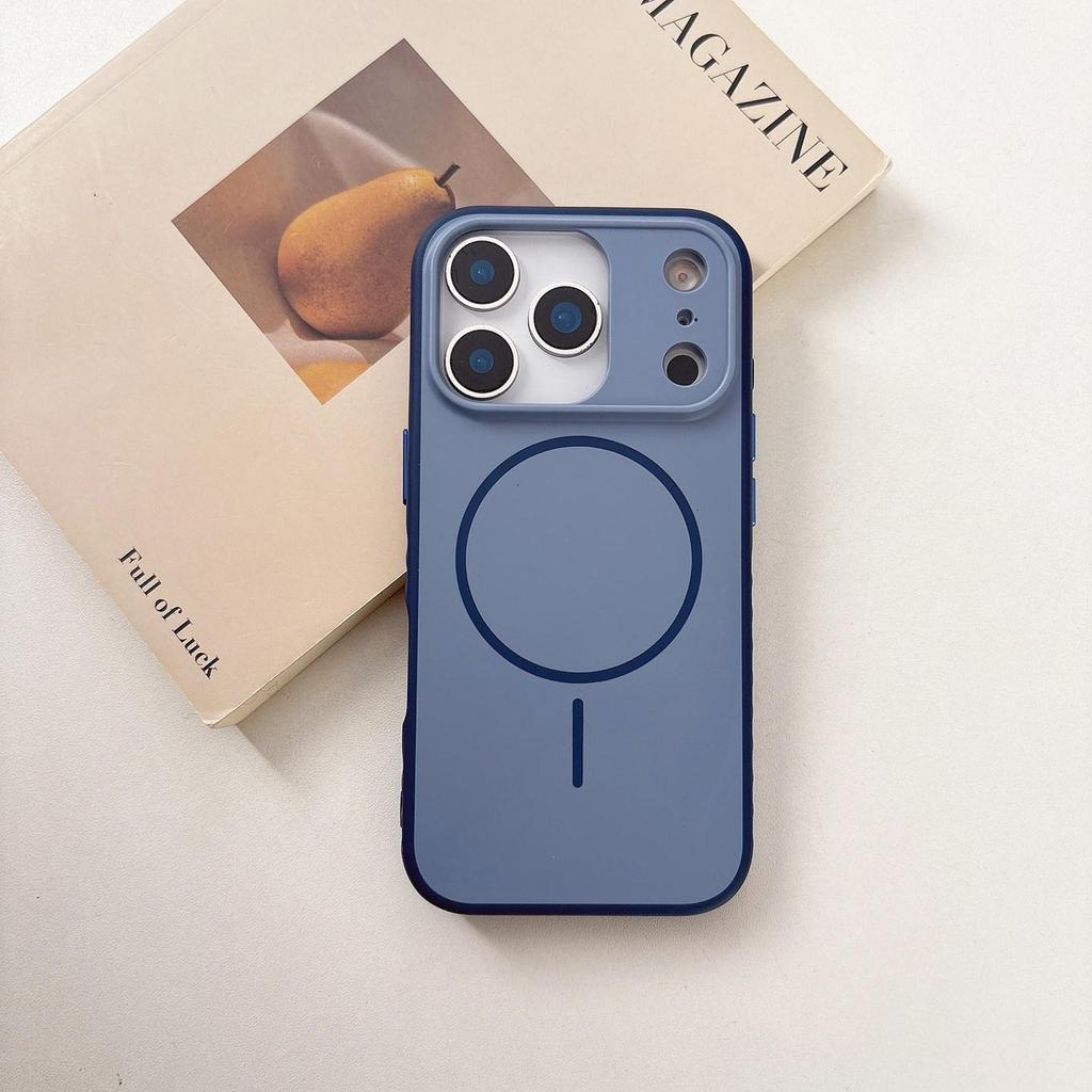 Dual-Color Frosted Magnetic Phone Case for Apple iPhone 16 Pro Max - Anti-Slip Frame, Compatible with 17 Air and 15 Pro