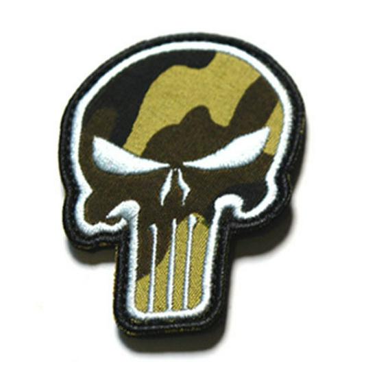 3D PVC Punisher Skull Morale Velcro Patch for Tactical Backpack