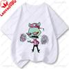 Invader Zim Grafik T-Shirts Unisex Unisex Cartoon TV Vintage Beliebtes Shirt Mode Kawaii Niedlich Kreativität Kurzarm-T-Shirts