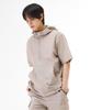 CHASECULT Unisex Cool Stretch Hooded Short Sleeve Anorak T-Shirt - Beige