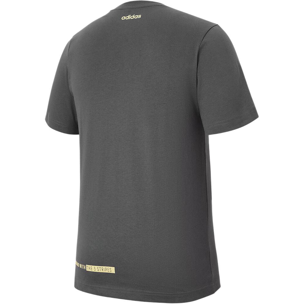 Adidas SS25 Comfortable Versatile Skin-Friendly Breathable Short Sleeve T-Shirt Men Tops Dark-Gray KC4572