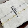 18K Gold Plated S925 Sterling Silver Four-Leaf Clover Minimalist Bracelet for Women