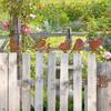 5 Pieces Rusty Metal Bird Garden Ornament Set Lifelike Decoration for Halloween Christmas New Year Gift
