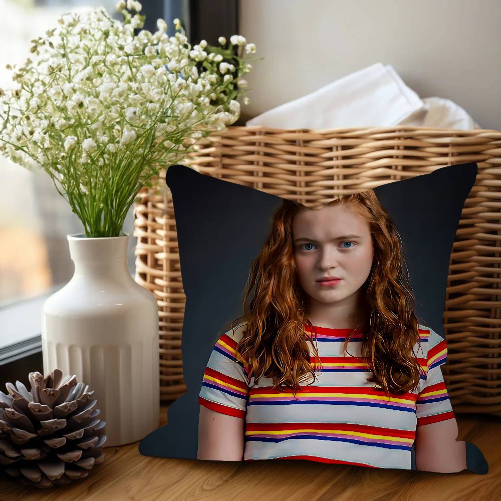 

S-Sadie Sink Actor Pillowcase Toon Gift Cushion Cover Bedroom Home Sofa Chair Seat Decor Pillow Case 16x16Inch