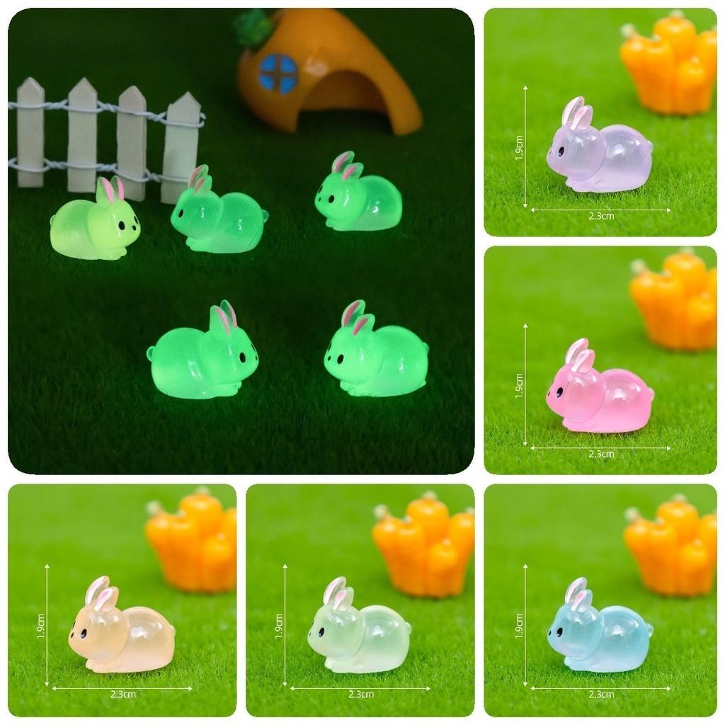 Landscape Micro Noctilucent Rabbit Decoration Accessories Desktop Dolls Toy