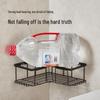 Punch-Free Wrought Iron Triangle Corner Bathroom Shelf