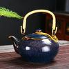 Creative Kiln Transformed Lifting Beam Teapot Tea Set Kiln Transformed Brushed Glaze Kung Fu Tea Set Large Teapot Large Cup