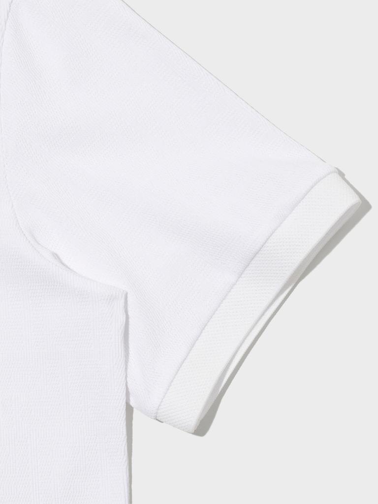 PIRETTI Matera P-Gram Jacquard Polo Shirt M_White