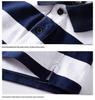 Men's 2025 Summer Striped Polo T-Shirt - Short Sleeve, Lapel, Loose Fit, Plus Size, Cotton
