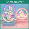 Cute Cartoon Unicorn Led Night Light Music Box Desktop Decor Ornament Gift For