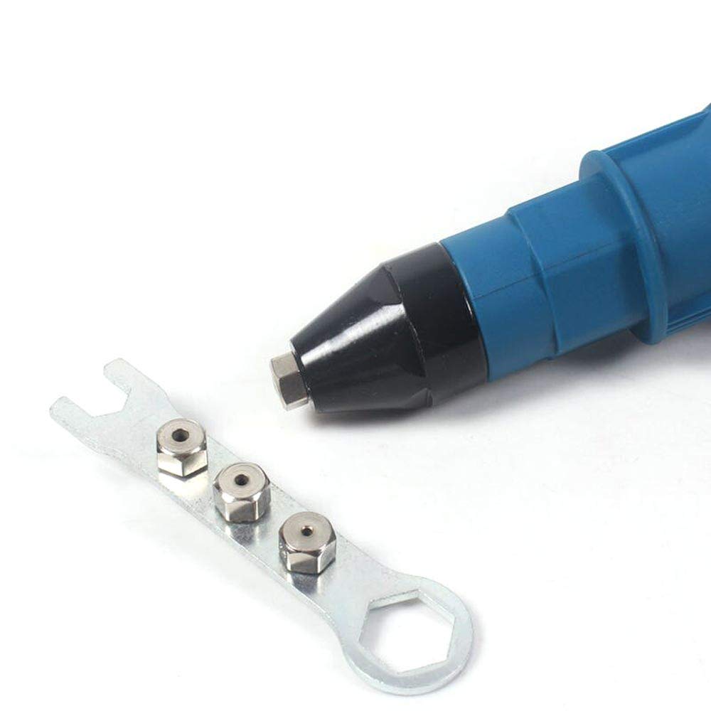zmart Electric Rivet and Nut Gun Cordless Drill Insert Nuts Tool for Blind Pop and Rivet Rechargeable Cordless Fastening Rivet Hand Power DIY Aluminum