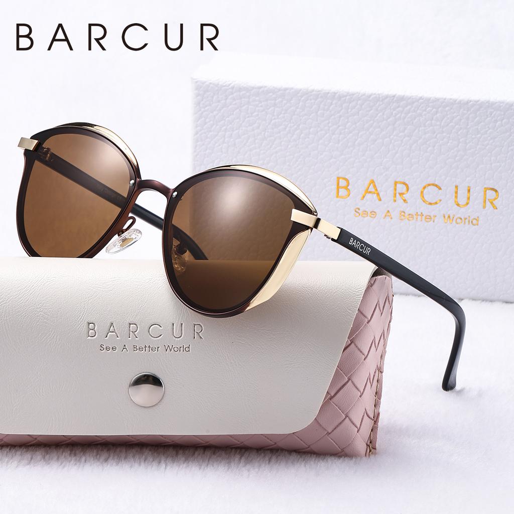 BARCUR Luxury Brand Delicate Fantasy Rimless Cat Eye Polarized Sunglasses Casual Party Vacation Travel UVA*B Women Sunglasses