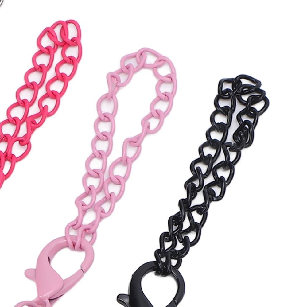 4pcs Metal Beadable Keychain Bar Plastic Beadable Keychain Strip  Jewelry Making