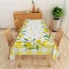 Summer Lemon Leaves Floral Tablecloth for Table Decor Reusable Rectangle Table Cover for Garden Theme Party Kitchen Dining Decor