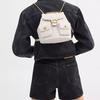 COACH Tabby Quilting Sheepskin Backpack Small Women's Chalk White CU076-B4HA