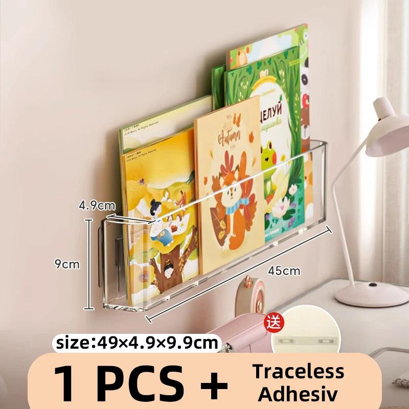 For Organizer Picture Book Display Cabinet Bookshelf Children's Wall Behind The Door Reading Magazine Storage Wall Hanging Books