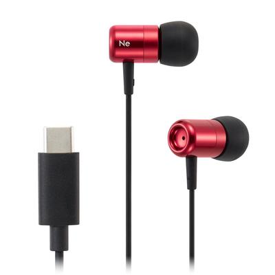 Sluchátka Radius Connection do uší Typ C Dálkové ovládání s mikrofonem HP-NEL21C USB-C USB-C Typ-C Handsfree HP-NEL21CR (Červené)
