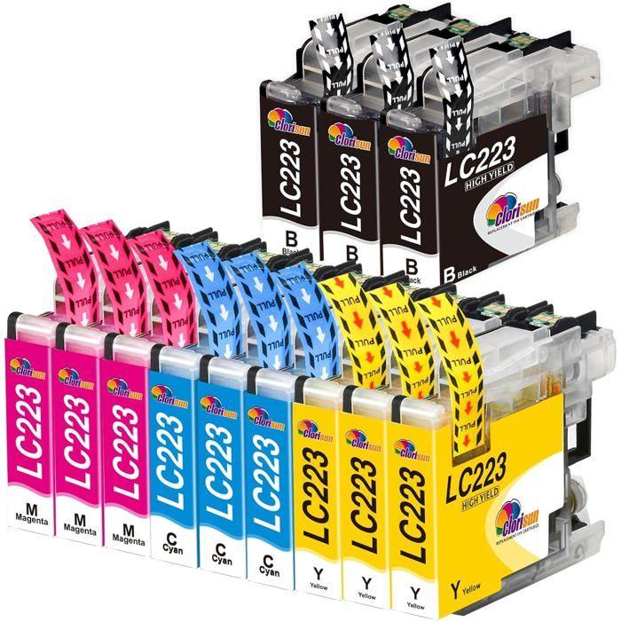 TRAHOO-LC 223 Ink Cartridges for Brother LC223 LC221 Black Cyan Magenta Yellow Compatible for Brother MFC-J480DW J5620DW [J97]