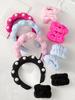 Wash Face Headbands Coral Fleece Pearl Hair Bands Cuff Waterproof Bands Absorbent Wristbands Head Band Hair Parts Set