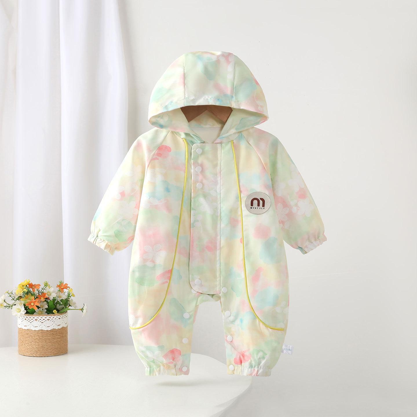 Очаровательный осенний комплект для девочки: ромпер и двуслойное пальто 66cm