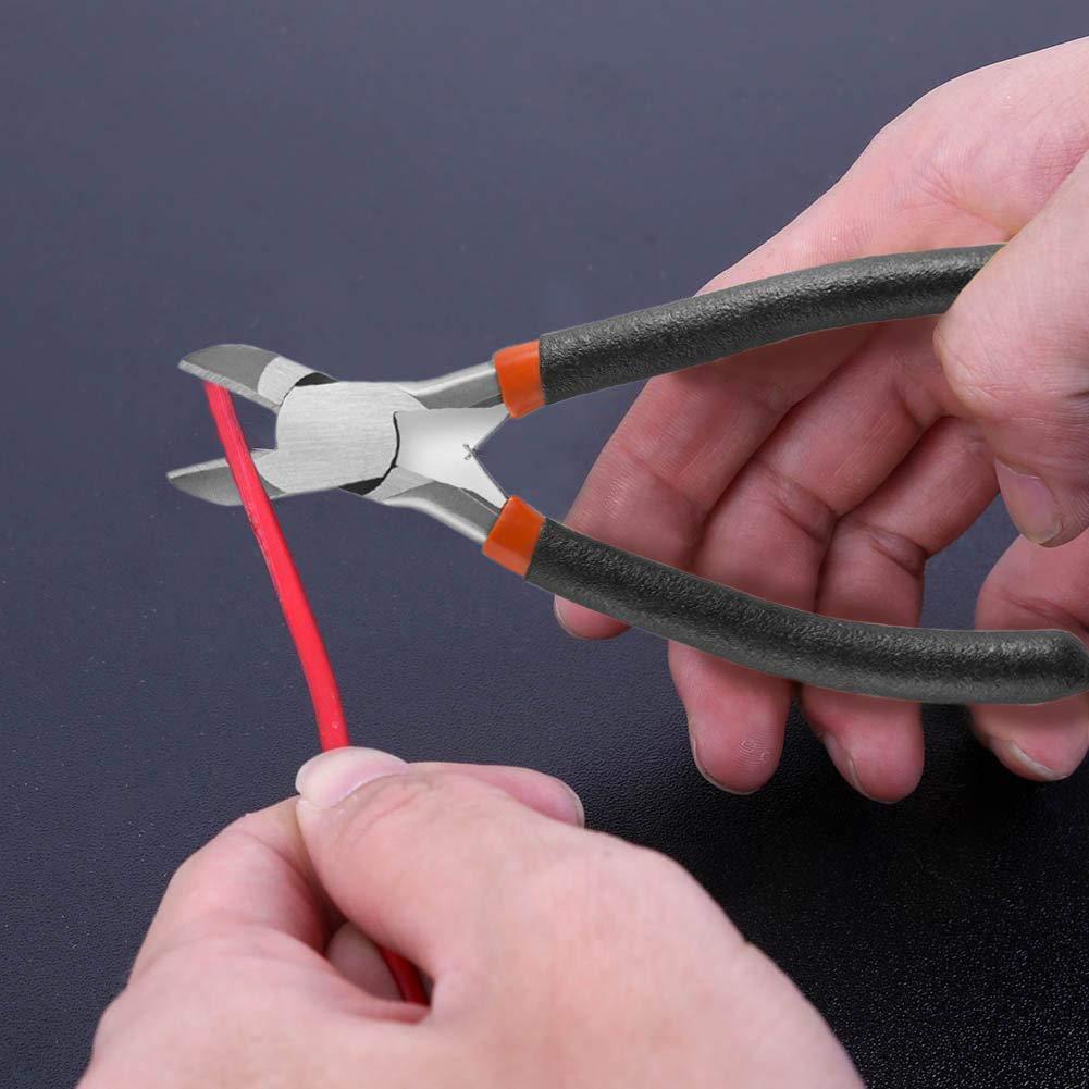 5 Piece 4.5inch Mini Electronic Pliers Diagonal Side Cutting Pliers Cable Wire Cutter Repair Precision Pliers Set