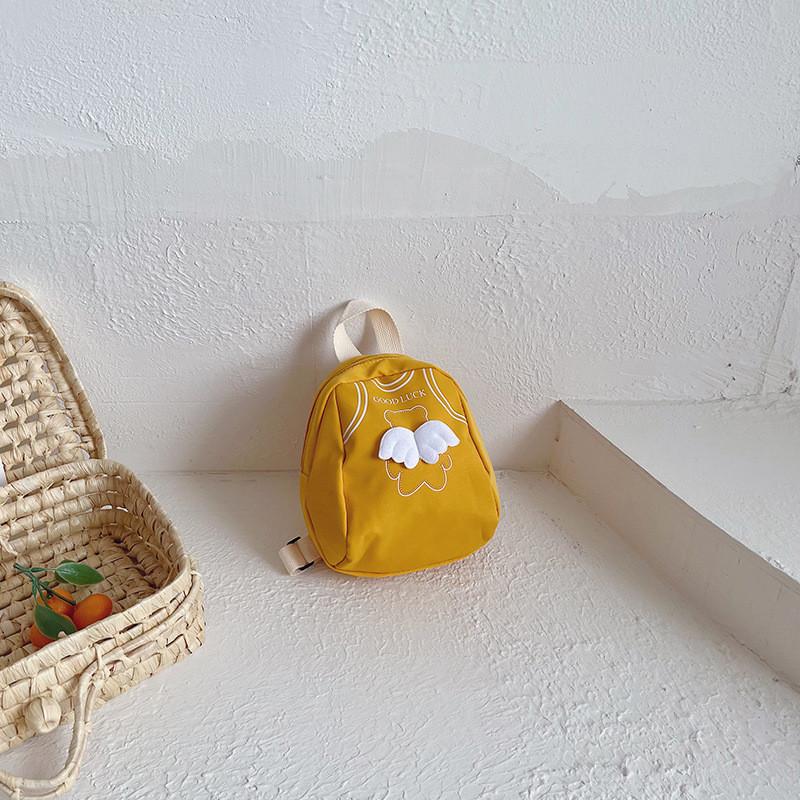 Adorable Korean Style Children s Backpack With Cute Cartoon Wings Lightweight Nylon StyleA