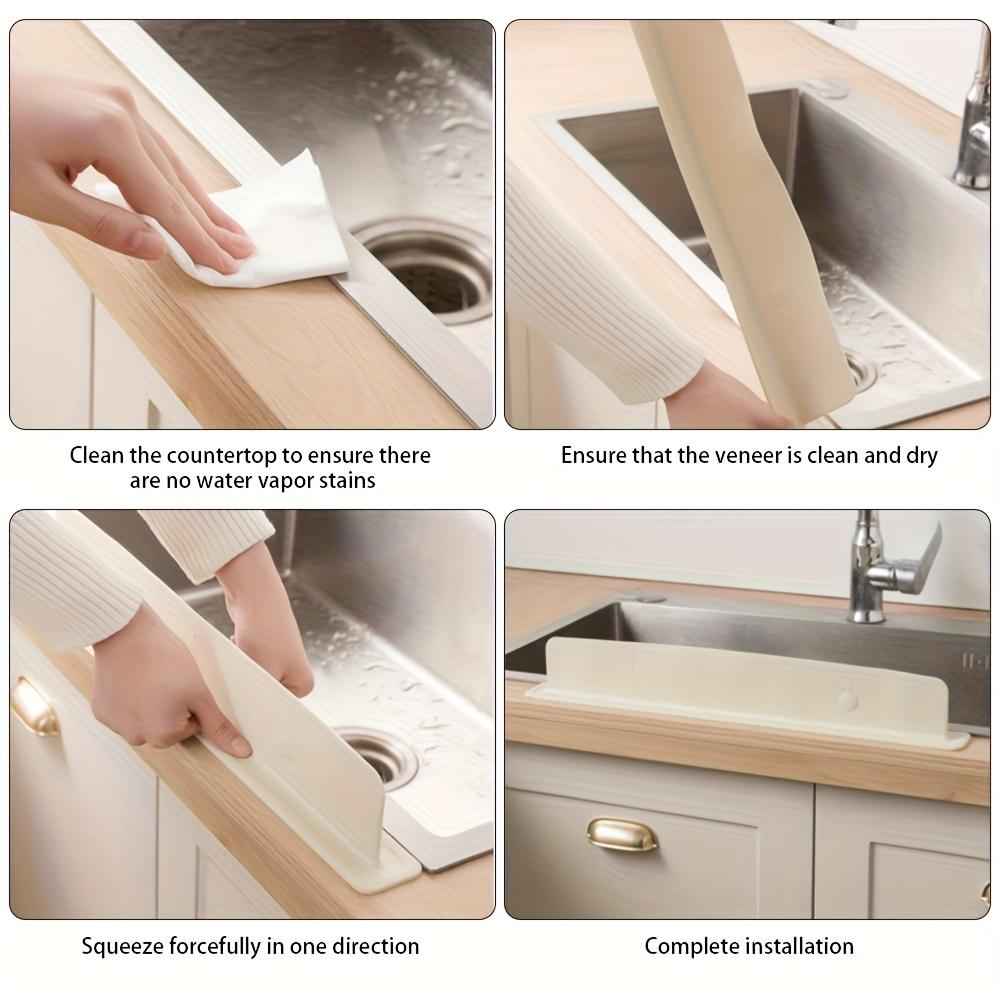 Multi-functional Soft Silicone Splash Guard Kitchen Sink Sucker Water Baffle Plate Oil-Proof Sink Organizer Household Products