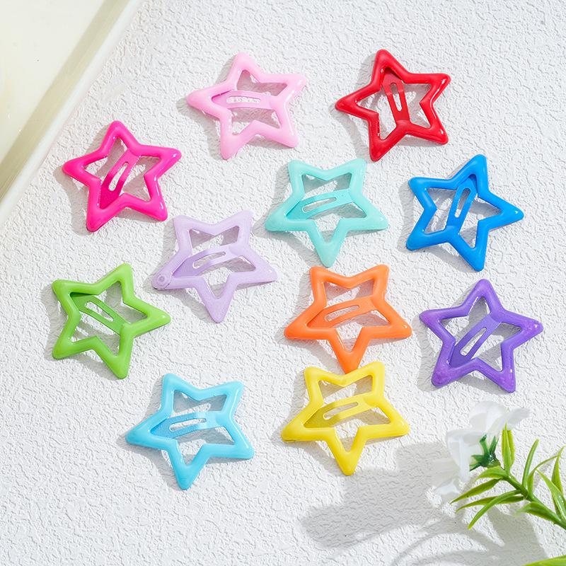 Dopamine Cute Star Hair Clips: DIY Five-Pointed BB Clips for Women & Kids' Bangs
