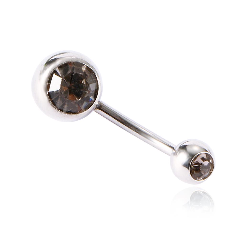 12x316L Mode Été Bikini Cristal Strass Bijoux Piercing Corporel Nombril Anneau Barre