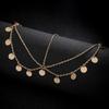 Wave Tassel Chain Headwear Tassel Electroplated Alloy Sequin Round Sheet Multi-layer Wedding Supplies Hair Accessories