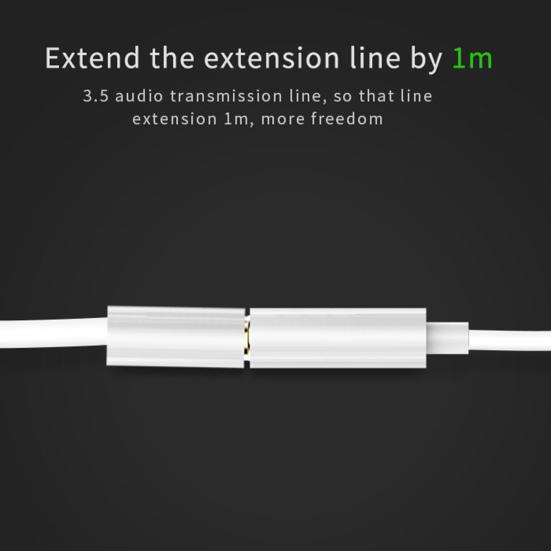Earphone Extension Cable Signal Transfer Plug Stereo Audio Play 3.5mm Male to Female