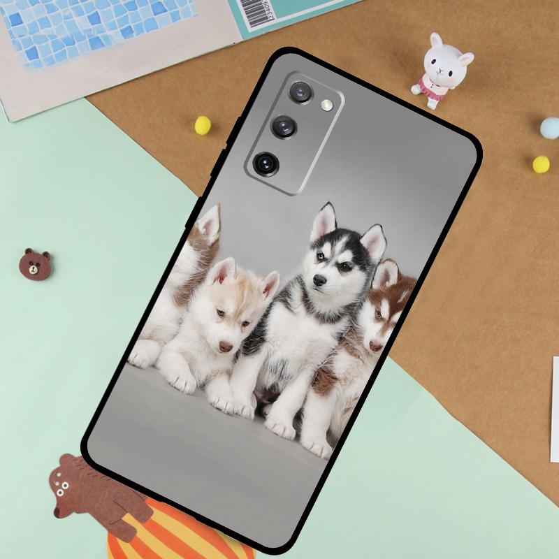 Siberian Husky Sled Dog Soft Case For Samsung Galaxy S24 Ultra S9 S10 S20 S22 S23 Plus S21 FE S25 Ultra Funda Cover
