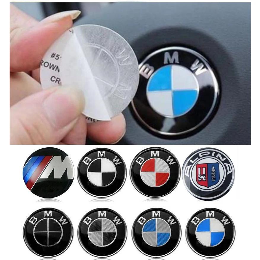 For BMW Series EFor50 years steering wheel emblem 45mm badge sticker for BMW 1 3 5 6 7 series logo interior decoration accessories.
