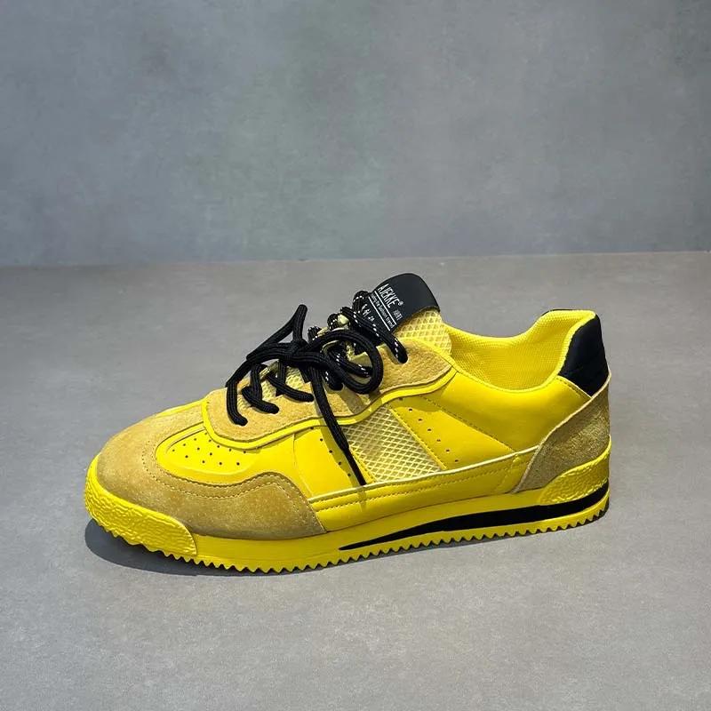 Fashion Leather Running Shoes Men Casual Shoes Outdoor Breathable Man Walking Lightweight Comfortable White Sneakers Tennis Sport Shoes