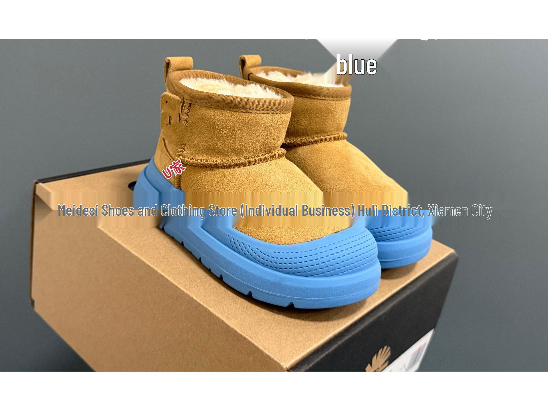 

Pu Chun U Family High-Top Baby Snow Boots - Wang Yibo Style for Boys and Girls 30 синій