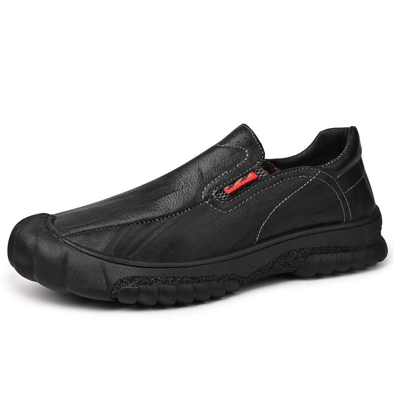 Slip On Outdoor Men'S Loafers Leather Casual Shoes For Men Sneakers Non-Slip Hikking Footwear
