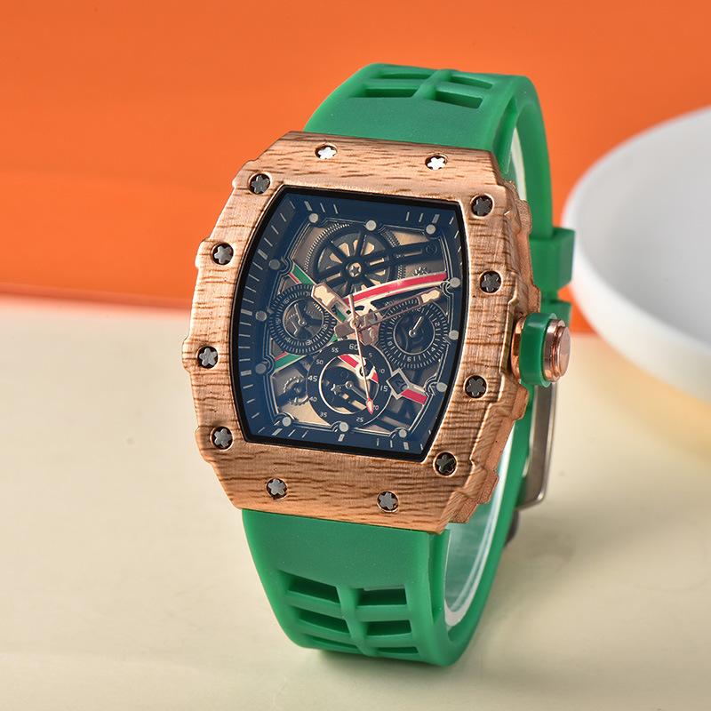 2025 Sports Wine Barrel Quartz Watch Fashion Men's Watch