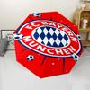 FC Bayern München Logo Print Automatic Umbrella, 8 Rib Iron Frame, Plastic Handle, Suitable for Outdoor Travel &Daily , Ideal Gift