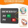 Dog Has Been Fed Sign Acrylic Magnetic Pet Supplies Magnets Dog Feeding Reminder Sign for Food Home Apartment Kitchen Door Daily