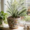 Flower Shape Automatic Plant Watering Device Automatic Plant Waterer Self Watering Bulb Glass Indoor Outdoor Vacation Plant Care