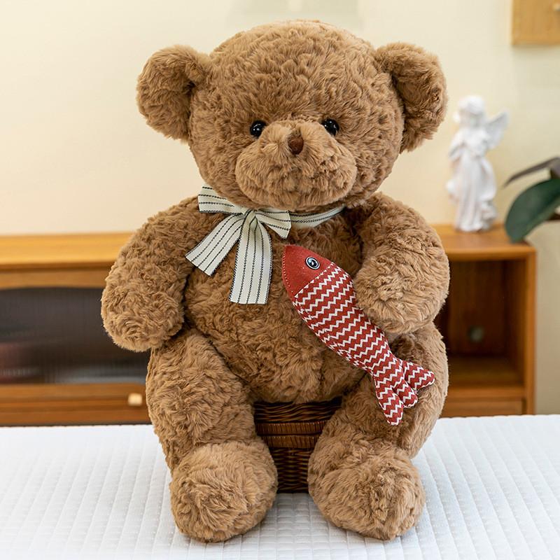 Adorable Bear Teddy Plush Toy With Short Plush For Kids Bedtime Gift Companion