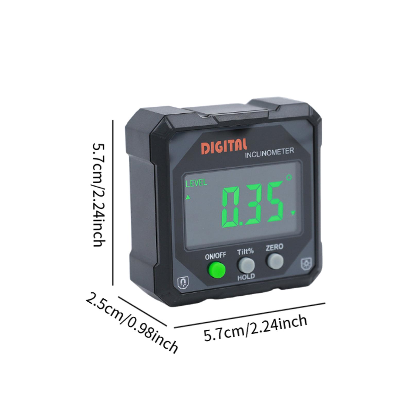 

Inclinometer IP54 Digital Angle Gauge Meter for Machinery Carpentry Building Digital Angle Gauge Leveler Backlight Sturdy