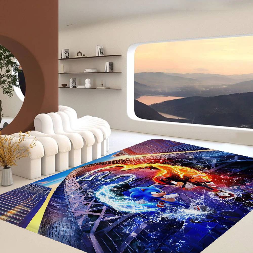 S-Sonics Game Cartoon Floor Mat Cheaper Anti-slip Modern Living Room Balcony Printed Bedside Mats